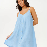 RIP CURL PREMIUM SURF COVER UP - MID BLUE