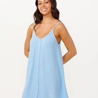 RIP CURL PREMIUM SURF COVER UP - MID BLUE