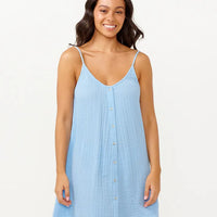 RIP CURL PREMIUM SURF COVER UP - MID BLUE