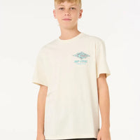 RIP CURL RAW ENERGY DOLPHIN TEE - BONE