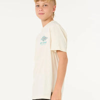 RIP CURL RAW ENERGY DOLPHIN TEE - BONE