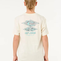 RIP CURL RAW ENERGY DOLPHIN TEE - BONE