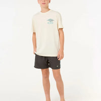 RIP CURL RAW ENERGY DOLPHIN TEE - BONE