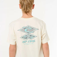 RIP CURL RAW ENERGY DOLPHIN TEE - BONE