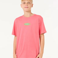 RIP CURL RAW ENERGY LOGO TEE - WATERMELON