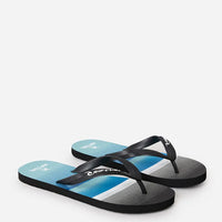 RIP CURL SETTLER BLOOM OPEN TOE THONGS -BLUE