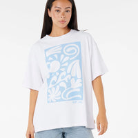 RIP CURL SUNSET SURF HERITAGE TEE - OPTICAL WHITE