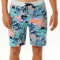 RIP CURL MIRAGE POSTCARDS 19" BOARDSHORTS - DUSTY BLUE