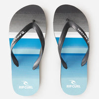 RIP CURL SETTLER BLOOM OPEN TOE THONGS -BLUE
