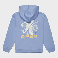 ROXY GIRLS SURF FEELING ZIP UP BRUSHED HOODIE - GRAPEMIST