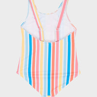 ROXY HOLY STRIPE ONE PIECE - BRIGHT WHITE HOLY STRIPE