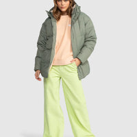 ROXY OCEAN DREAMS SHERPA JACKET - AGAVE GREEN