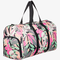 ROXY WOMENS PUMPKIN SPICE TRAVEL BAG - ANTHRACITE PALM SONG