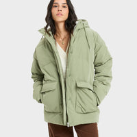 ROXY SEASIDE MEMORIES MEMORIE PARKA - OIL GREEN