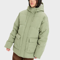 ROXY SEASIDE MEMORIES MEMORIE PARKA - OIL GREEN