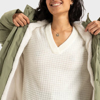 ROXY SEASIDE MEMORIES MEMORIE PARKA - OIL GREEN