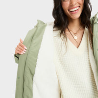 ROXY SEASIDE MEMORIES MEMORIE PARKA - OIL GREEN