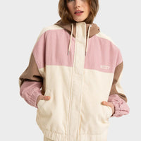 ROXY STRIKE A CORD JACKET - PARCHMENT