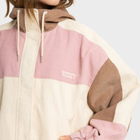ROXY STRIKE A CORD JACKET - PARCHMENT