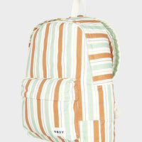 ROXY SUGAR BABY CANVAS BACKPACK 16L - LAUREL GREEN STRIPE