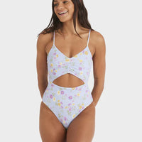ROXY WILDFLOWER ONE PIECE - MISTY BLUE