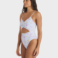 ROXY WILDFLOWER ONE PIECE - MISTY BLUE
