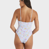 ROXY WILDFLOWER ONE PIECE - MISTY BLUE