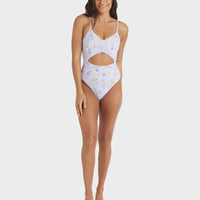 ROXY WILDFLOWER ONE PIECE - MISTY BLUE