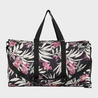 ROXY WOMENS PUMPKIN SPICE TRAVEL BAG - ANTHRACITE WIND SWEPT FLORAL