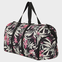 ROXY WOMENS PUMPKIN SPICE TRAVEL BAG - ANTHRACITE WIND SWEPT FLORAL