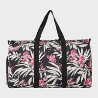 ROXY WOMENS PUMPKIN SPICE TRAVEL BAG - ANTHRACITE WIND SWEPT FLORAL