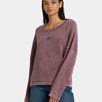 RVCA IVY SWEATER - WINE