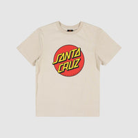 SANTA CRUZ CLASSIC DOT PUFF FRONT TEE - NATURAL