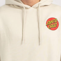 SANTA CRUZ MENS CLASSIC DOT CHEST HOODIE - CONCRETE