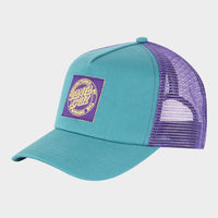 SANTA CRUZ MFG DOT PATCH TRUCKER CAP - TEAL