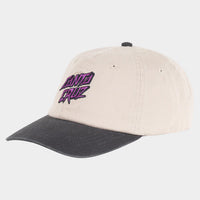 SANTA CRUZ SCRATCHED STACK BOYS DAD CAP - NATURAL