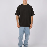 SILENT THEORY HEAVY WEIGHT TEE - WASHED BLACK