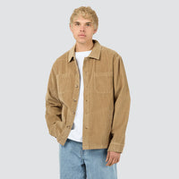 SILENT THEORY JAMESON CORD JACKET - TAN