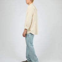 SILENT THEORY LINEN LONG SLEEVE SHIRT - NATURAL