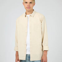 SILENT THEORY LINEN LONG SLEEVE SHIRT - NATURAL