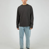 SILENT THEORY HEAVYWEIGHT STANDARD FIT LONG SLEEVE TEE - COAL