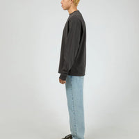 SILENT THEORY HEAVYWEIGHT STANDARD FIT LONG SLEEVE TEE - COAL