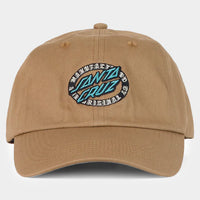 SANTA CRUZ DOT OVAL MENS DAD CAP - TAUPE