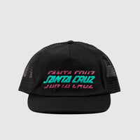 SANTA CRUZ MULTI SPLIT STRIP TRUCKER CAP - BLACK