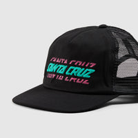 SANTA CRUZ MULTI SPLIT STRIP TRUCKER CAP - BLACK