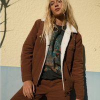 BILLABONG CANDY CORD JACKET - DARK CHOC