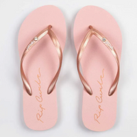 RIP CURL SCRIPT WAVE BLOOM OPEN TOE THONG - ROSE GOLD