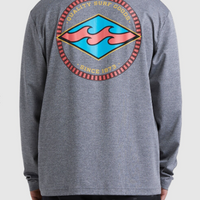 BILLABONG SHORELINE FISHO LONG SLEEVE - BLACK HEATHER