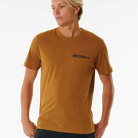 RIP CURL BRAND ICON TEE - GOLD