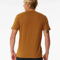 RIP CURL BRAND ICON TEE - GOLD